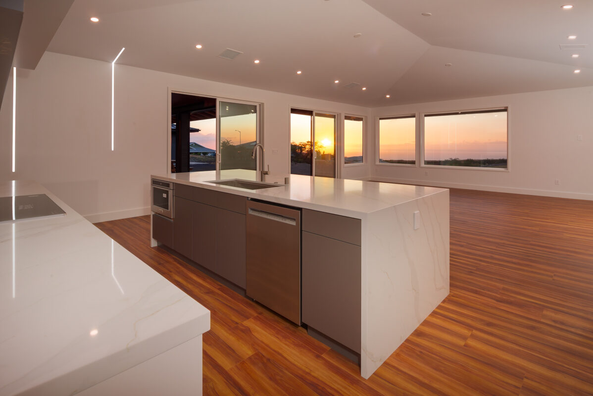 Kitchen at sunset