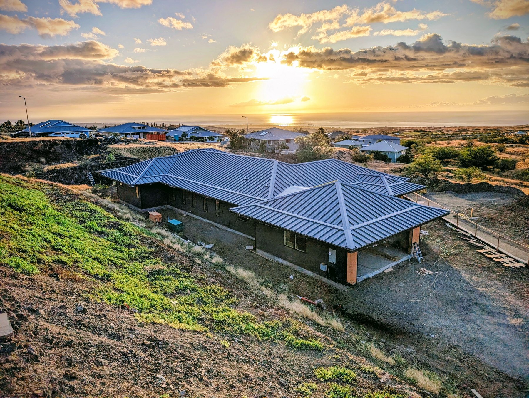 Luxury home on the Kohala Coast at golden hour