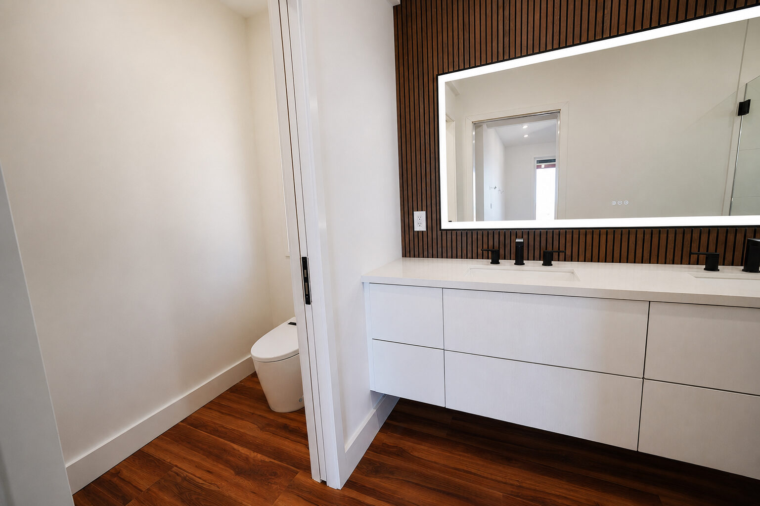 Master bath with double vanity